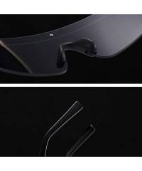 Rimless One Piece Sunglasses Men Rimless Metal Shield Oversized Female Windproof Uv400 Summer - Gold With Yellow - CR1999M2TQ...