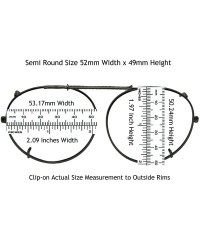 Round Semi Round Non Polarized Clip on Sunglass - Pewter-non Polarized Gray Lens - CL189Y67X64 $14.94