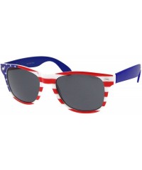 Wayfarer American Flag Sunglasses Classic USA Large Adult Size UV400 - Striped Flag - CA11YY2HO15 $8.94