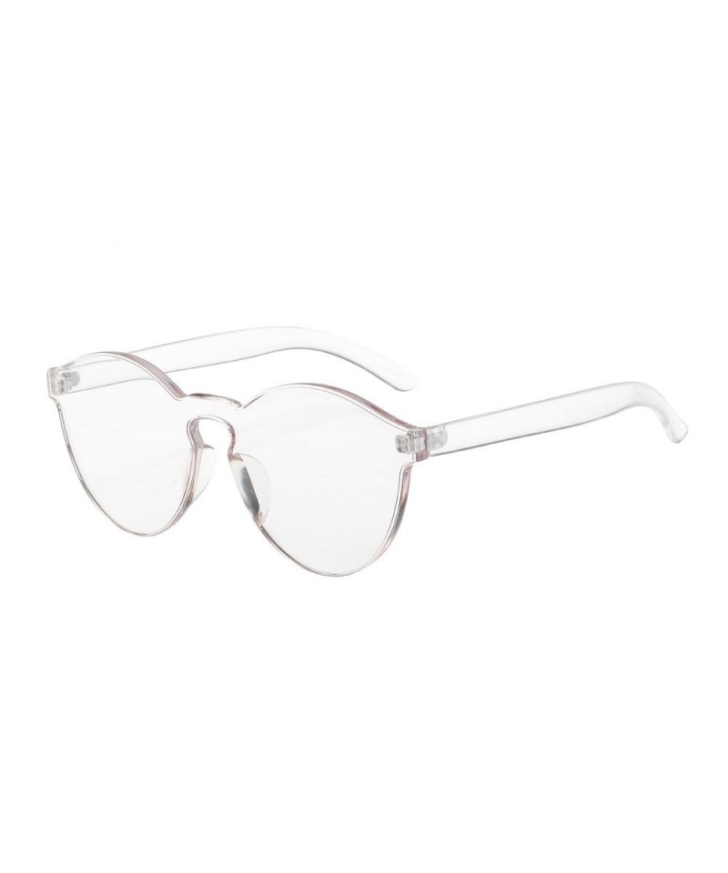 Rimless Polarized Sunglasses Protection Glasses Mirrored - White - CC18RLR78EH $25.45