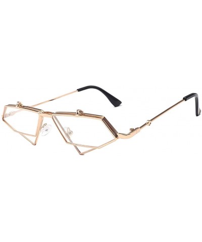 Sport Retro Flip Up Sunglasses-Polarized Geometric Sunglasses-Metal Frame Mirror Lens - G - CR190O86GIW $61.49