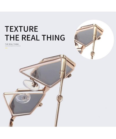 Sport Retro Flip Up Sunglasses-Polarized Geometric Sunglasses-Metal Frame Mirror Lens - G - CR190O86GIW $35.14