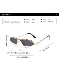 Sport Retro Flip Up Sunglasses-Polarized Geometric Sunglasses-Metal Frame Mirror Lens - G - CR190O86GIW $35.14