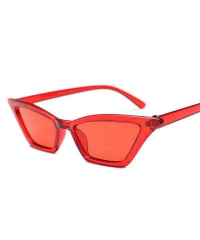 Cat Eye Sexy Cat Eye Sunglasses Women Small Retro Cateye Red Sun Glasses Lady Black - Black - C918XE09QUO $12.48