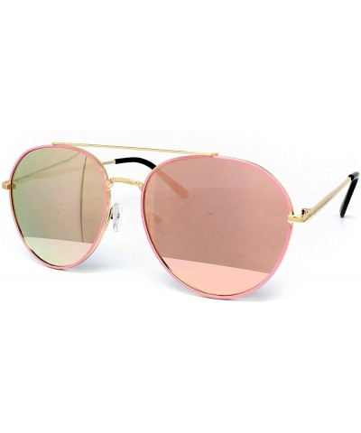 Aviator P7151 Premium Metal Frame Revo Mirrored Retro fashion Oval Aviator Vintage Sunglasses - Premium Metal - CX183ODHGG5 $...