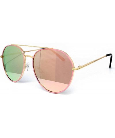 Aviator P7151 Premium Metal Frame Revo Mirrored Retro fashion Oval Aviator Vintage Sunglasses - Premium Metal - CX183ODHGG5 $...