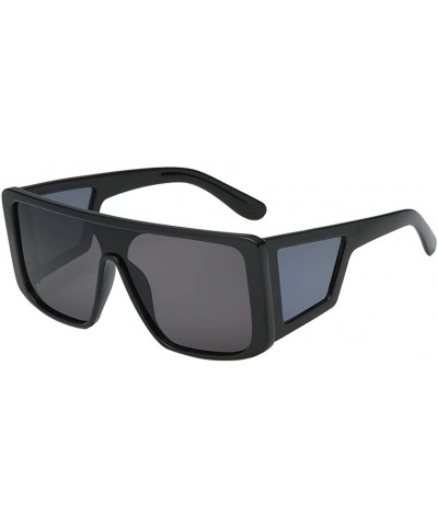 Square Beach Sunglasses Women's Fashion Sunglasses Integrated Square Oversized Glasses - A - CN18Q0WT50Q $8.50