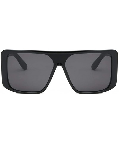 Square Beach Sunglasses Women's Fashion Sunglasses Integrated Square Oversized Glasses - A - CN18Q0WT50Q $8.50