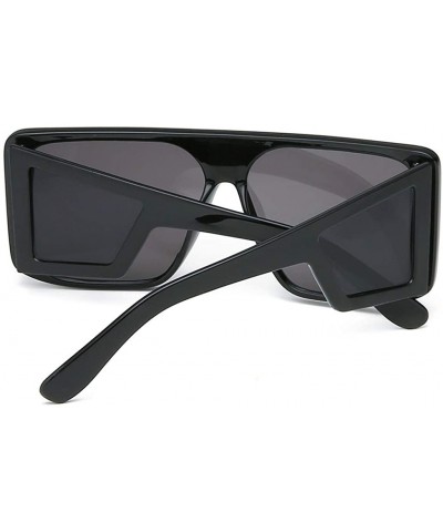 Square Beach Sunglasses Women's Fashion Sunglasses Integrated Square Oversized Glasses - A - CN18Q0WT50Q $8.50
