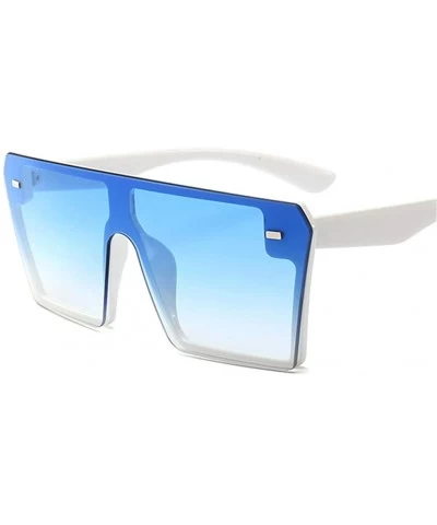 Oversized Oversized Square Sunglasses Women Luxury Fashion Flat Top Red Black Clear Lens Men Gafas Shade Mirror UV400 - 6 - C...