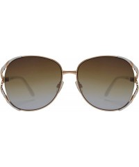 Butterfly Womens Fashion Designer Elegant Butterfly Sunglasses - Gradient UV 400 Protection - White + Brown Blue - CX193Q0AAX...