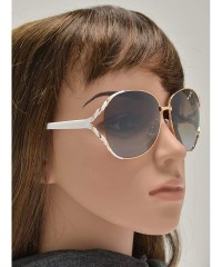 Butterfly Womens Fashion Designer Elegant Butterfly Sunglasses - Gradient UV 400 Protection - White + Brown Blue - CX193Q0AAX...