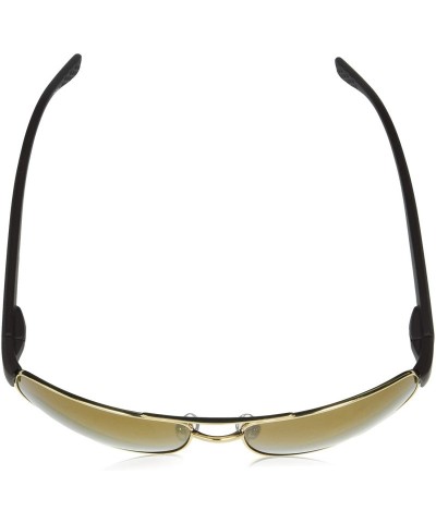 Rectangular Men's 5035SP Rectangular Metal Sunglasses with 100% UV Protection- 60 mm - Gold/Brown - CK196IMSDR9 $20.58