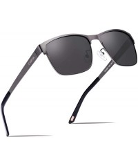 Round Metal Mens Sunglasses Polarized UV Protection for Driving Fishing Hiking Everyday Use CA5225 - CZ12L2SSYSP $18.84