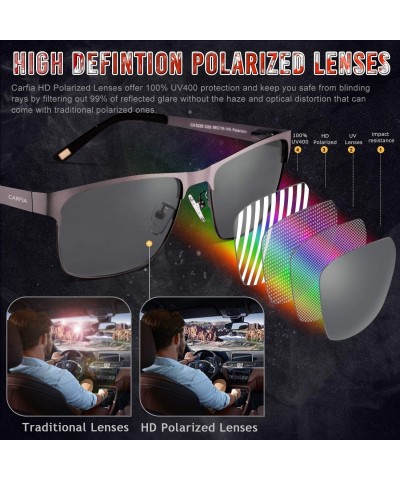 Round Metal Mens Sunglasses Polarized UV Protection for Driving Fishing Hiking Everyday Use CA5225 - CZ12L2SSYSP $18.84