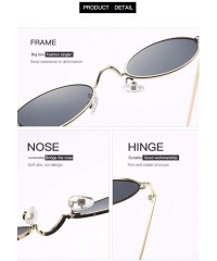 Oversized Small Round Polarized Sunglasses Mirrored Lens Unisex Glasses - C5 Gold Red - C618TT7MY9U $39.47