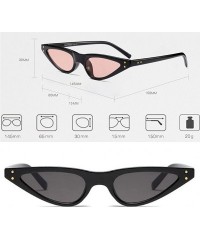 Goggle Women Retro Small Women Cat Eye Sunglasses Designer Shades Glasses - C1 - CA18CN8EL9Y $24.18