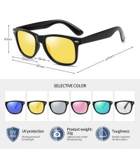 Goggle Polarized Sunglasses For Men Women Retro TR90 Frame Square Shades Vintage BRAND DESIGNER Classic Sun Glasses - C512O44...