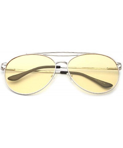 Round Polarized Sunglasses Protection Glasses Festival - Yellow - C818TQXODK4 $12.45