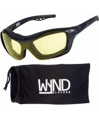 Wrap Motorcycle Riding Glasses Extreme Sports Wrap Sunglasses - Black - CA17YQ0LAMT $35.59