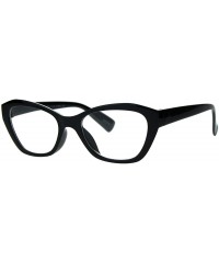 Oval Womens Luxury Fashion Narrow Cat Eye Style Plastic Frame Reading Glasses - Black - C4182Q23NG6 $11.73