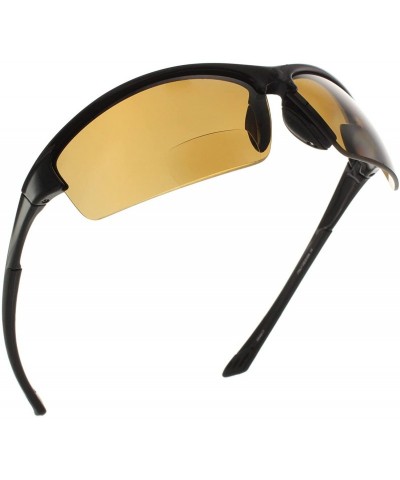 Sport La Jolla Bifocal Polarized Reading Sunglasses TR90 Readers for Men and Women - Black/Brown - C318EZZE370 $49.71