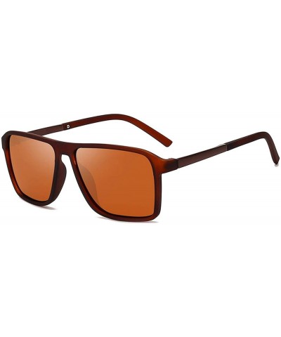 Round 2019 New Polarized Sunglasses Men Mirrored Driving Glasses Black Rectangle Male Cool Fashion Classic S6076 - C8198AIU95...