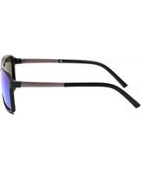 Round 2019 New Polarized Sunglasses Men Mirrored Driving Glasses Black Rectangle Male Cool Fashion Classic S6076 - C8198AIU95...