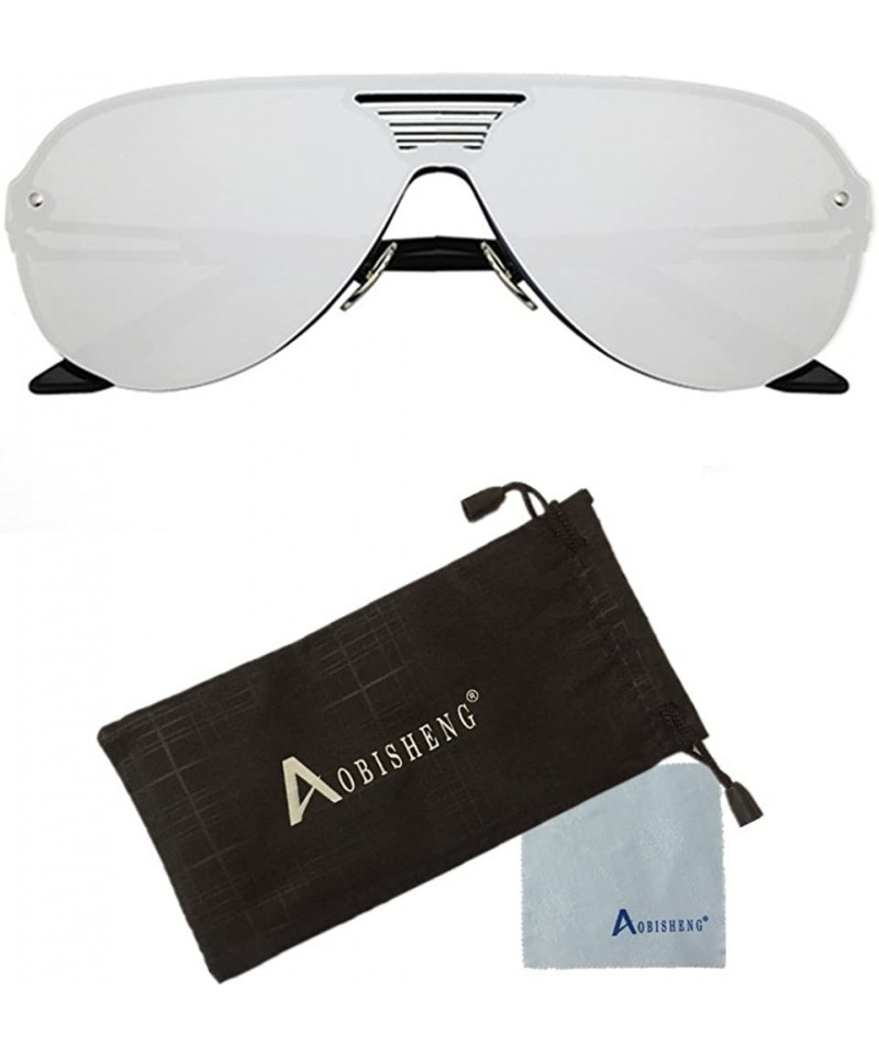 Wayfarer Fashion Metal Frame Polarized UV400 Mirrored Sunglasses - Silver - CI12GYK2JR3 $19.98