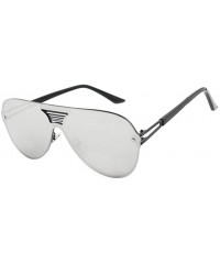 Wayfarer Fashion Metal Frame Polarized UV400 Mirrored Sunglasses - Silver - CI12GYK2JR3 $19.98