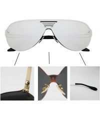 Wayfarer Fashion Metal Frame Polarized UV400 Mirrored Sunglasses - Silver - CI12GYK2JR3 $19.98