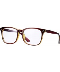 Aviator Non-prescription Glasses Frame Clear Lens Eyeglasses - Brown - CQ12NZ5SC4B $18.22