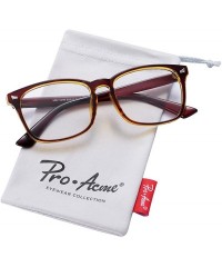 Aviator Non-prescription Glasses Frame Clear Lens Eyeglasses - Brown - CQ12NZ5SC4B $18.22