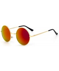 Round Circle Steampunk Sunglasses Women Men Round Black Frame Lens Sun Glasses Gafas De Sol - C6 - CX197Y7H3NA $23.18
