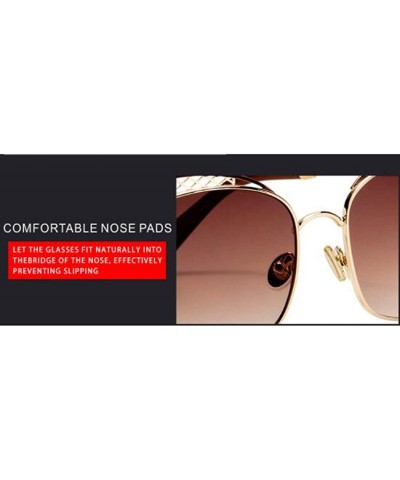 Aviator Women's new sunglasses- fashion metal hollow cat eye sunglasses sunglasses - B - C218S80KM3E $52.06