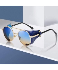 Round Fashion Steampunk Sunglasses Brand Designer Women Men Vintage Round Sun Glasses Luxury Sunglass UV400 Eyewear - 3 - CK1...