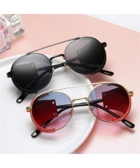 Round Fashion Steampunk Sunglasses Brand Designer Women Men Vintage Round Sun Glasses Luxury Sunglass UV400 Eyewear - 3 - CK1...