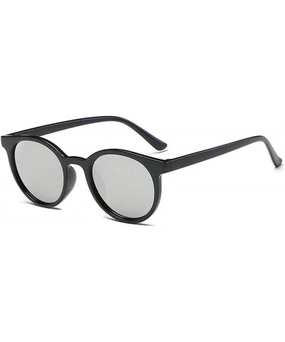 Round Polarized Sunglasses Protection Fashion Festival - Black - CE18TQWOK9N $30.80