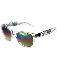 Wayfarer Love Wins" Wayfarer Sunglasses with Rainbow Revo Lens for Stylish Men and Women - Clear W/ Rainbow Lens - C41240TODK...