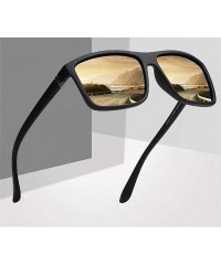 Oval Polarized Sunglasses Mens Brand Vintage Driving Movement Sun Glasses Men Driver Safety - CZ199X89H2T $12.94