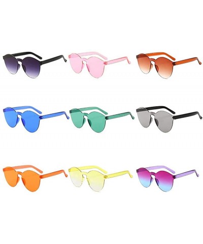 Round Unisex Fashion Candy Colors Round Outdoor Sunglasses - Light Pink - CK190LESH8I $20.57