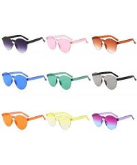 Round Unisex Fashion Candy Colors Round Outdoor Sunglasses - Light Pink - CK190LESH8I $20.57
