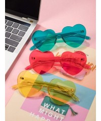 Rimless Rimless Sunglasses Transparent Frameless - CK18O5HCKG6 $11.36