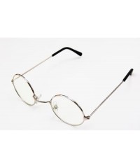 Round Circular Frame Style Circular Frame Clear Lens - Silver - CF112MWL505 $9.75