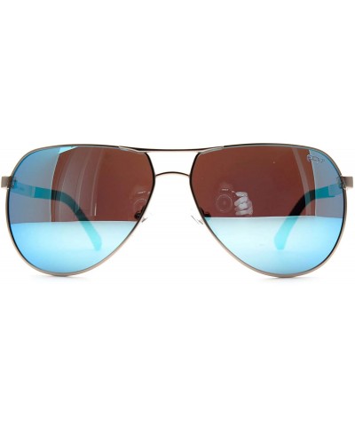 Aviator p650 Aviator Style Polarized- for Womens-Mens 100% UV PROTECTION - Silver-bluemirror - C5192TH92WN $43.55