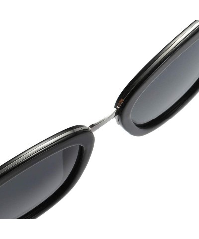 Sport Semi Rimless HD Polarized Sunglasses for Women Men Retro Sun Glasses UV400 Protection - B - CY197AZIAXA $14.14