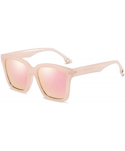 Semi-rimless HD Polarized Sunglasses for Men and Women Matte Finish Sun Glasses Color Mirror Lens 100% UV Blocking - E - C119...