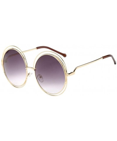 Aviator UV 400 Sunglasses - Fashion Men Womens Retro Vintage Round Frame Glasses (A) - A - C918E4SCHTH $9.57