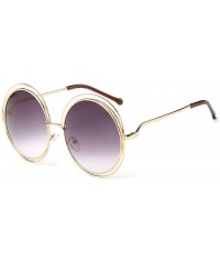 Aviator UV 400 Sunglasses - Fashion Men Womens Retro Vintage Round Frame Glasses (A) - A - C918E4SCHTH $9.57