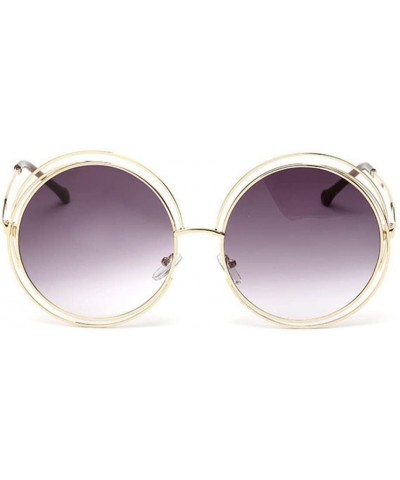 Aviator UV 400 Sunglasses - Fashion Men Womens Retro Vintage Round Frame Glasses (A) - A - C918E4SCHTH $9.57